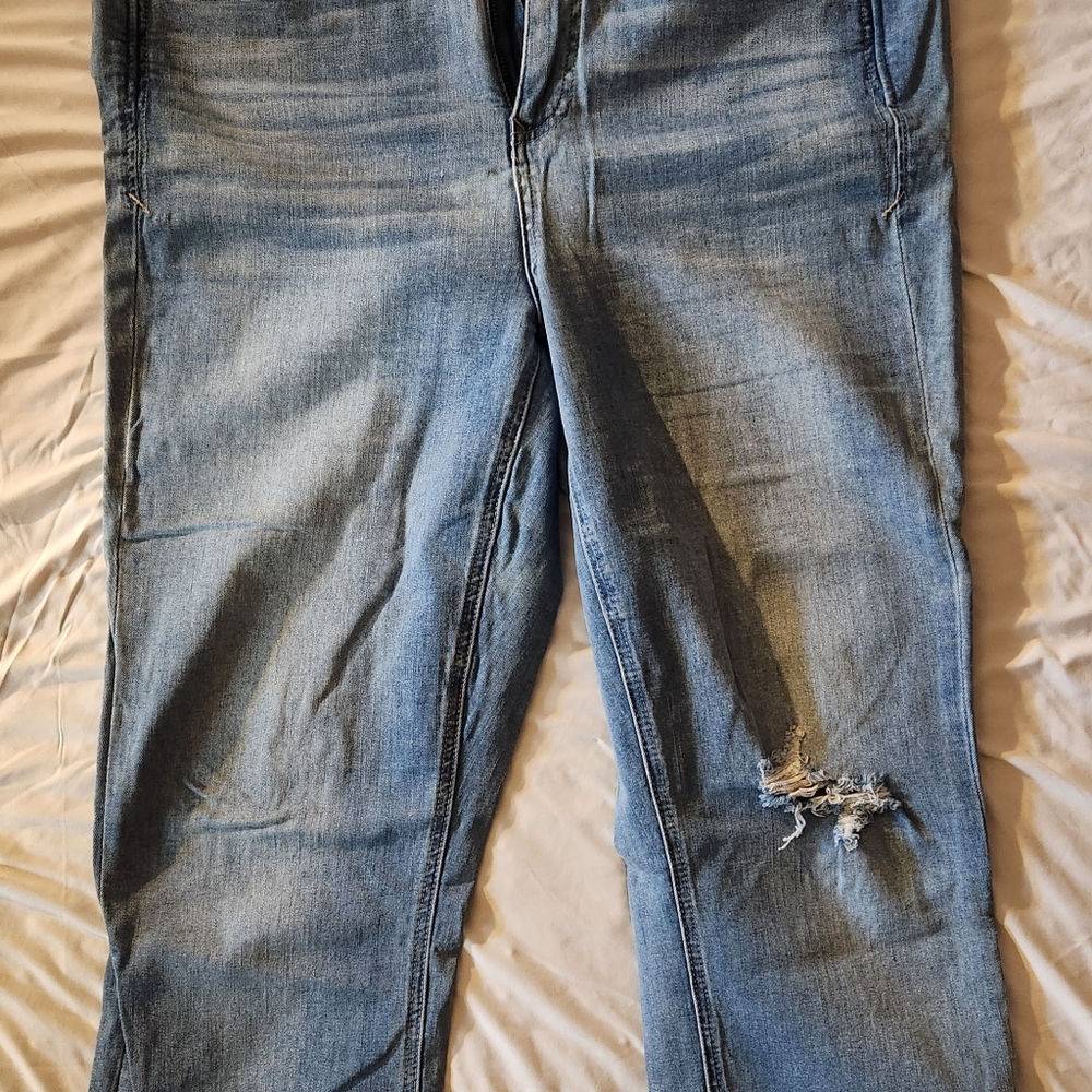 NYDJ curves 360 crop ripped jeans